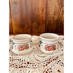 Vintage Campbell’s Soup Mugs Vegetable Pattern by Gibson Housewares Set of 2